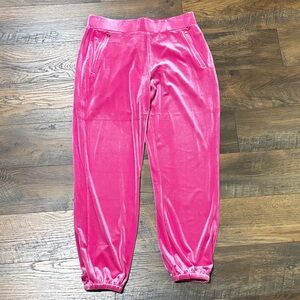 Vibrant Pink Velvet Joggers for Women